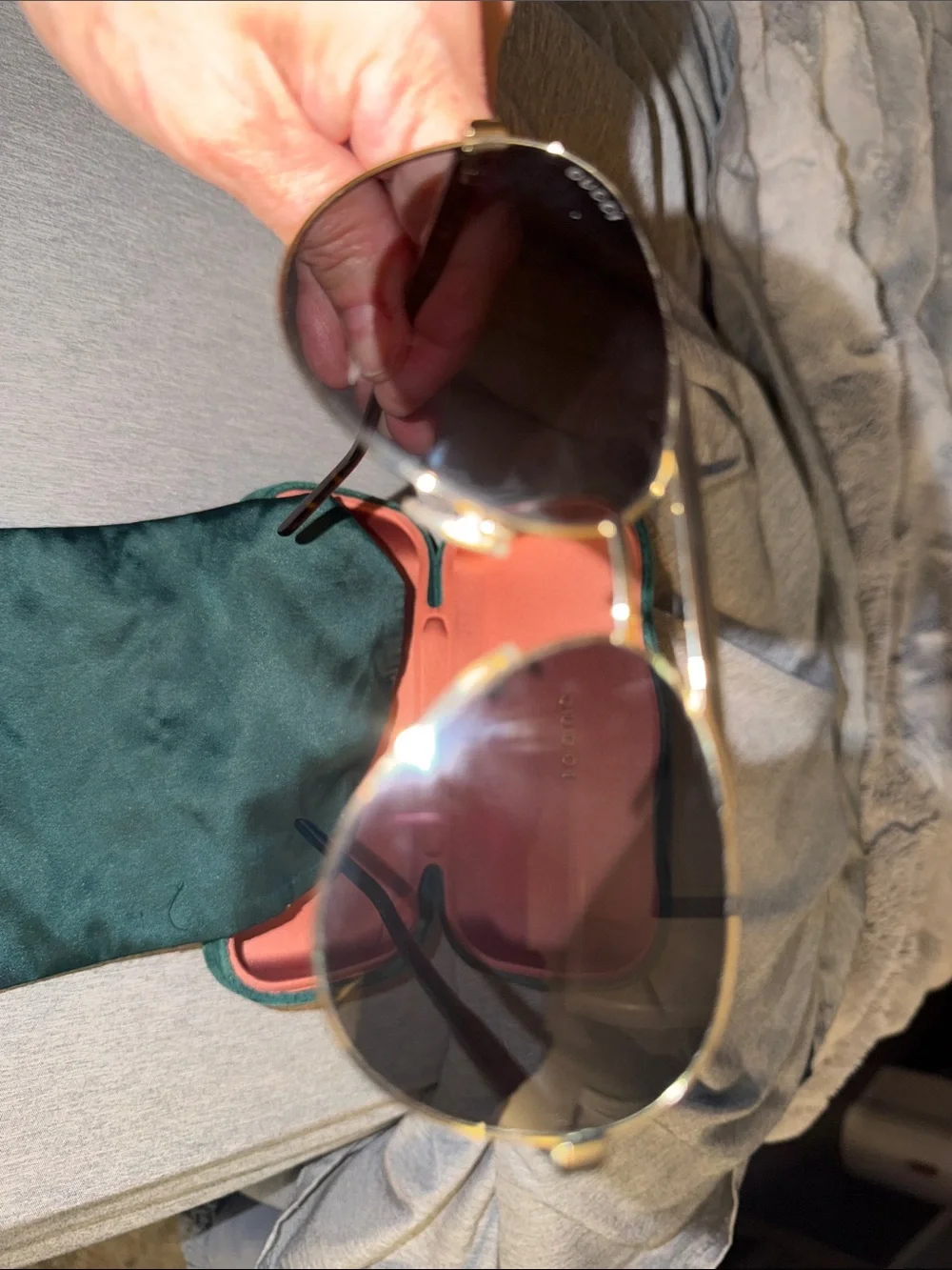 Gucci Tortoiseshell Sunglasses with Gold Accents